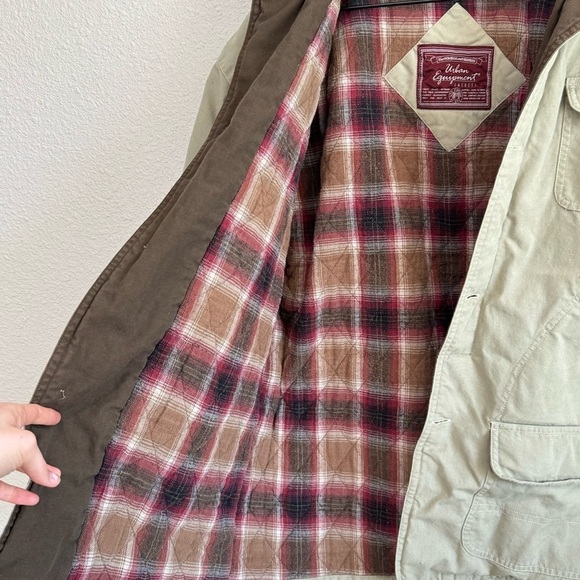 VTG Urban Equipment Mens Medium Field Barn Jacket Corduroy Collar Buttoned 90's - Picture 15 of 15